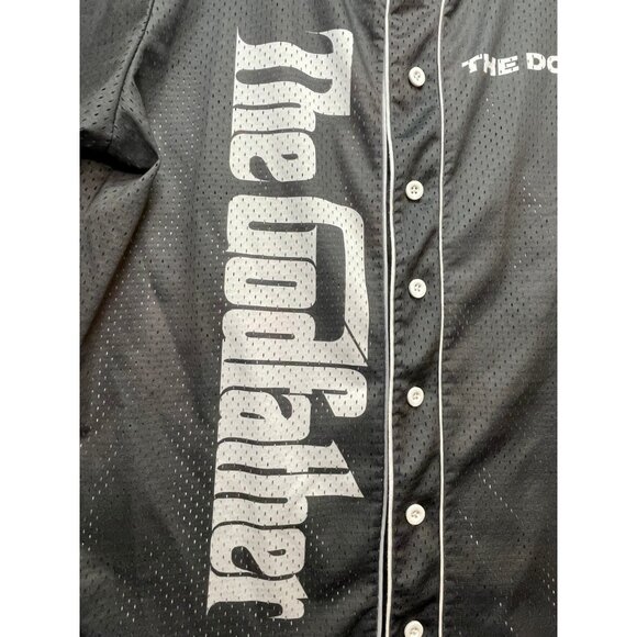 The Godfather baseball jersey shirt mens XL The Don button mesh gray - Picture 4 of 14